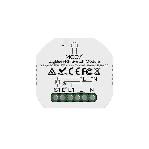 Imagen de Switch Oculto 1 Boton Zigbee3.0 + RF433