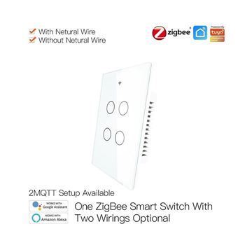 Imagen de Interruptor Tactil De Pared 4 Botones Zigbee3.0 W