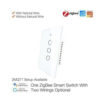 Imagen de Interruptor Tactil De Pared 3 Botones Zigbee3.0 W