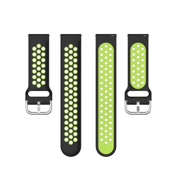 Imagen de Malla Colmi Silicona P/smartwatch Negra/verde 22mm