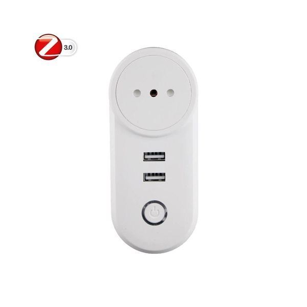 Imagen de Enchufe 3 En Linea Con 2 Usb Zigbee