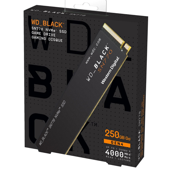 Imagen de WD BLACK SSD 250GB SN770 NVMe M.2 WDS250G3X0E