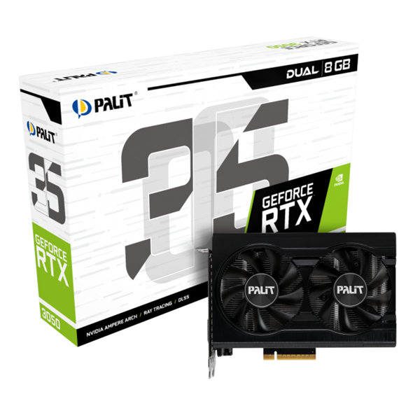 Imagen de Palit Geforce Rtx 3050 8gb Ddr6 Dual NE63050018P1-1070D