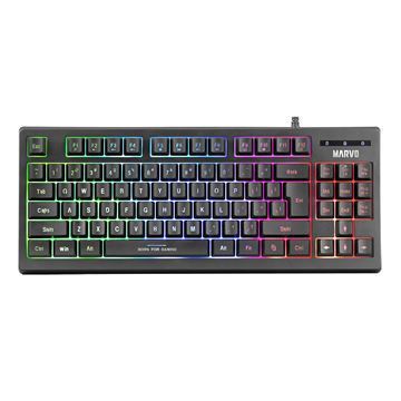 Imagen de Teclado Gaming Español Marvo K607 Membrana Con Iluminación