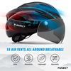 Imagen de Casco Para Ciclismo Con Lentes y Luz Funwict Ajustable
