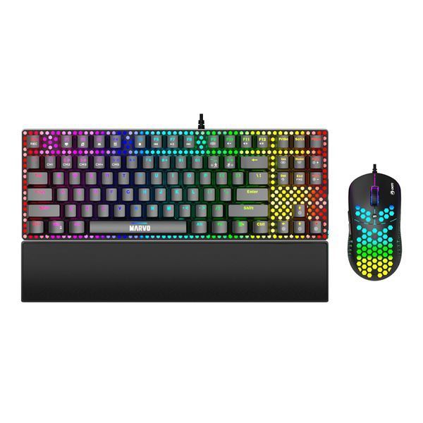 Imagen de Combo Gaming Marvo Pro Cm373 Reposa Muñecas Mouse Teclado