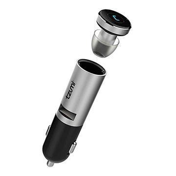 Imagen de Cargador + Auriculares Bt Para Auto Tzumi Android iPhone