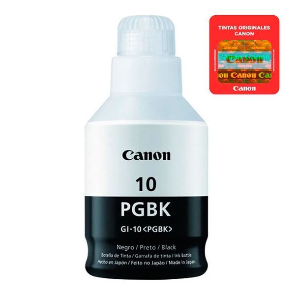 Imagen de Botella De Tinta Canon Negro GI-10 Pgbk 170ml