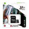 Imagen de Memoria Micro Sd Kingston 64GB Con Adaptador Sd