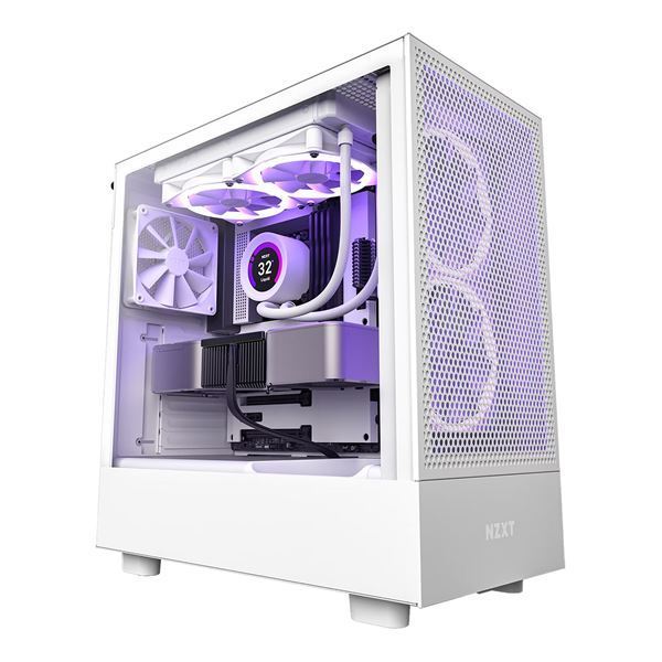 Imagen de Gabinete Medio Compacto Nzxt H5 Flow Ventana Vidrio Templado