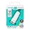 Imagen de Cargador De Auto Fifo Usb C + Usb A 20w Carga Súper Rápida