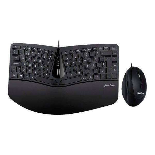Imagen de Combo Mouse Y Teclado Ergonómicos Usb Perixx 406