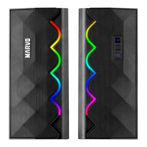 Imagen de Parlantes Gaming Pc Marvo Bluetooth Con Iluminación Rgb
