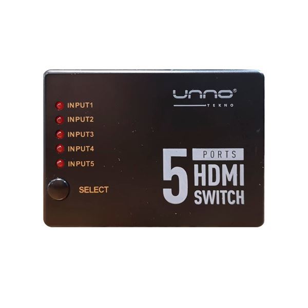 Imagen de Switch Unno 5 Puertos Hdmi 4k x 2k 60hz 3d Compatible