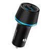Imagen de Cargador De Auto + Cable Oraimo 2 Usb 2,1A Anillo Led