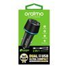Imagen de Cargador De Auto + Cable Oraimo 2 Usb 2,1A Anillo Led