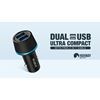 Imagen de Cargador De Auto + Cable Oraimo 2 Usb 2,1A Anillo Led