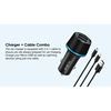 Imagen de Cargador De Auto + Cable Oraimo 2 Usb 2,1A Anillo Led