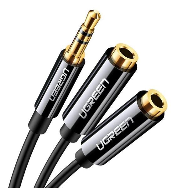 Imagen de Adaptador Ugreen Audio 3,5 Macho A 2 3,5 Hembra