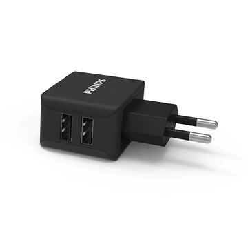 Imagen de Cargador De Pared Dual USB Philips 15,5W