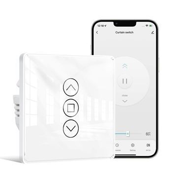 Imagen de Interruptor Tactil Cortina Wifi+rf Tuya Smart