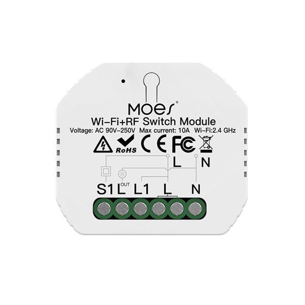 Imagen de Switch Diy Mini 2 Gang Wifi + Rf433 Tuya Smart
