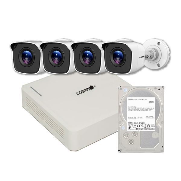 Imagen de Logan Kit 8 Canales/DVR + Bullet 4 Cámaras de 2MP HDD 2TB