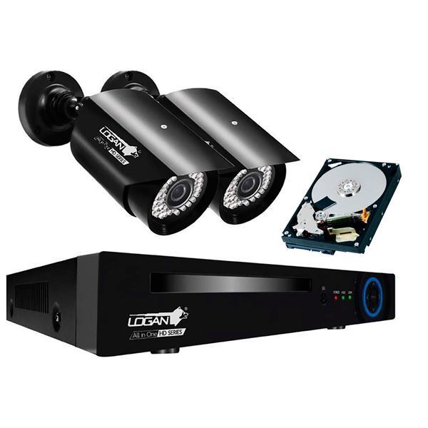 Imagen de Logan Kit 4 Canales/DVR + Bullet 2 Cámaras HDD 1TB