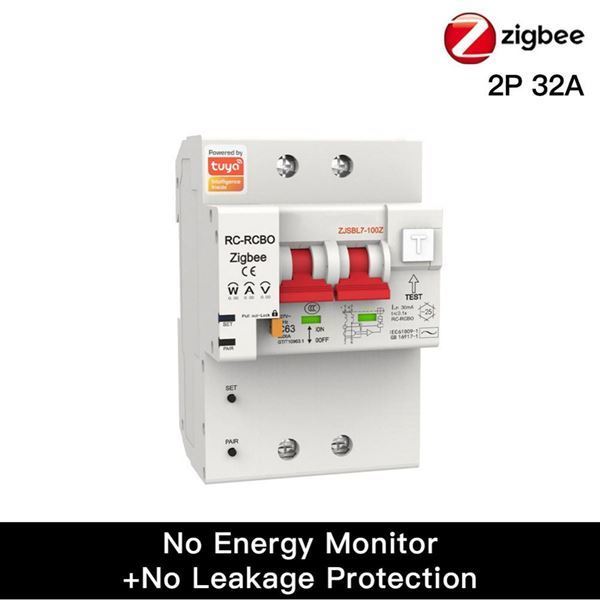 Imagen de Llave Electrica 2p Zigbee 32a Monit. Consumo Tuya