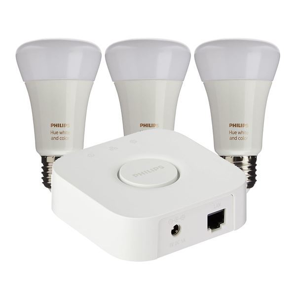 Imagen de 3 Lámparas Led + Bridge Philips Hue 9W E27 Blanco Y Color