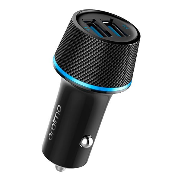 Imagen de Cargador De Auto Oraimo 2 Usb 2,1A Anillo Led
